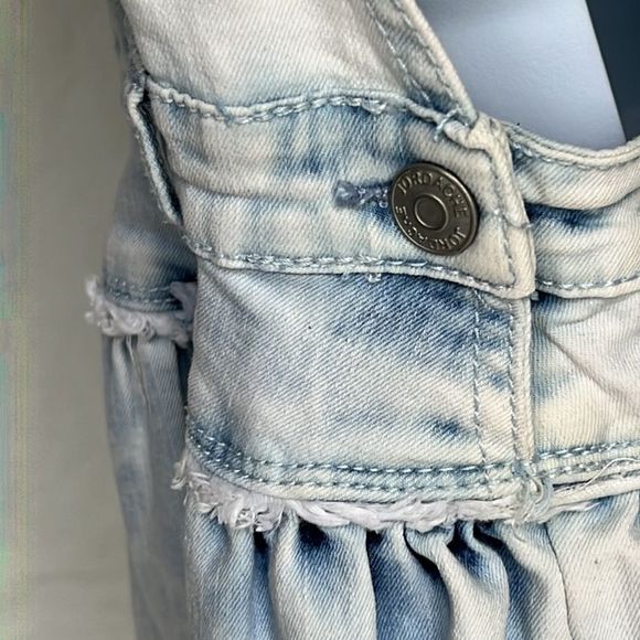 Jordache girl’s youth overalls bib denim jean skirt size Lg - Picture 6 of 7